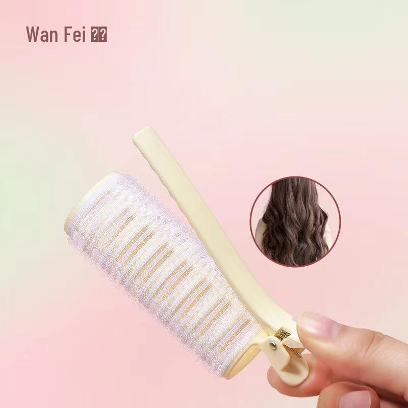 Fluffy Self-Adhesive Hair Curlers with No-Damage Clips Set of 2