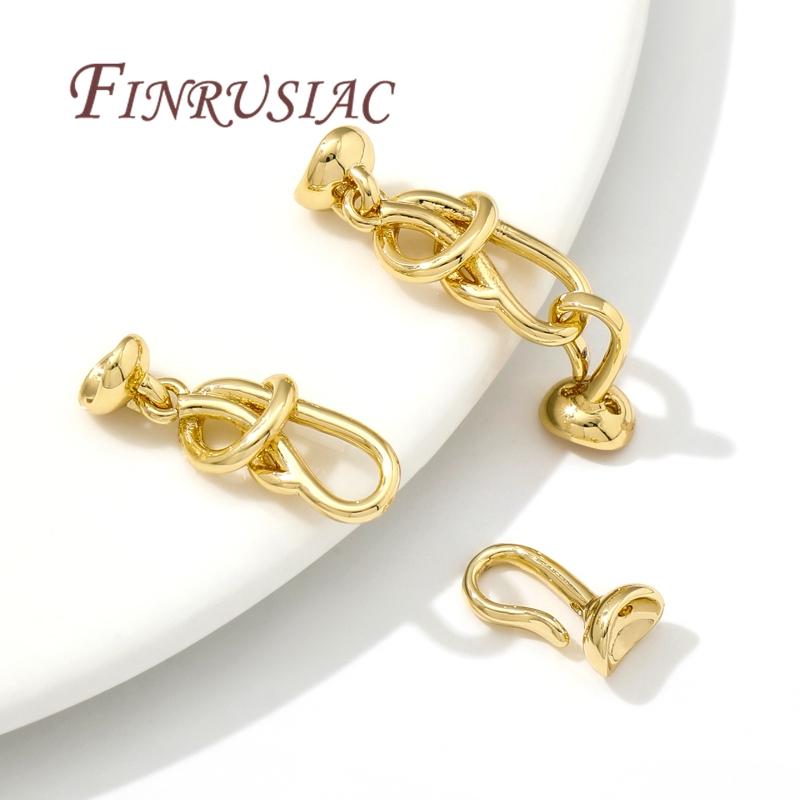 18K Gold/Rhodium Plated Fasteners For Bracelets Accessories Clasp For Jewelry Connectors Findings For DIY Jewelry Making Supplie