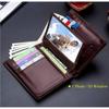 Genuine Leather Wallet | RFID Blocking Wallet for Men| 14 Card Slots, 1 ID Window | Large Capacity Can Hold Notes (Brown)