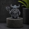 3D Printed Viking Figurine Dwarf Warrior Statue, Barbarian Figurine, Horned Nordic Mythology Ornament Helmet Desk Decor for Home Office, Collectible