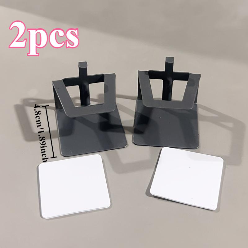 

2Pcs Multifunctional metal kitchen tissue rack wall hanging place cutting board rack wall punch-free pot lid storage rack