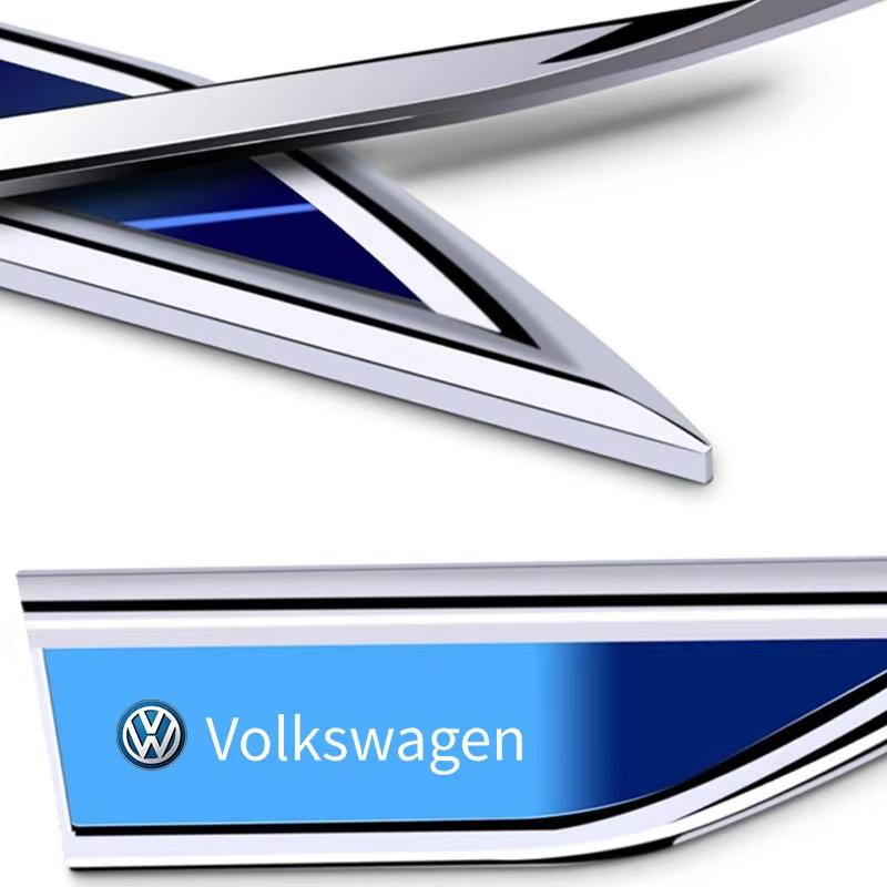 Hub Caps Metal Car Decals For Volkswagen VW R Line Golf 8 Beetle Scirocco Passat Sharan Tiguan Jetta Trunk Sticker Fender Side V fshm03