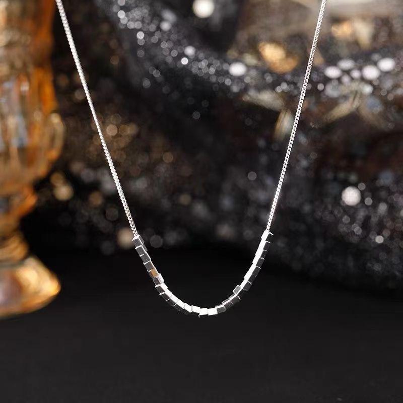 Squares Mini Necklace For Women Chain Matching Jewelry Gift