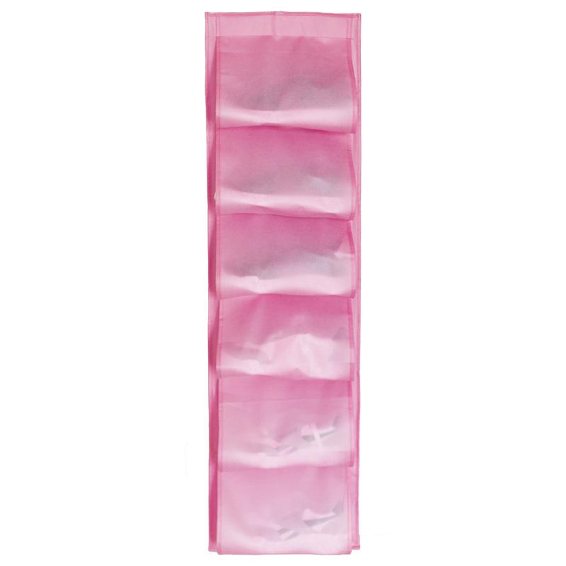 1pc Shoes Storage Hanging Bag Non-woven Fabric Shoe Storage Bag Multi-layer Foldable Wardrobe Shoe Holder Wardrobe Organizer