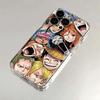 ONE PIECE Mobile Phone Case for Apple 13ProMax/14/15/16/12/11 Cartoon Animation Transparent Soft Case X