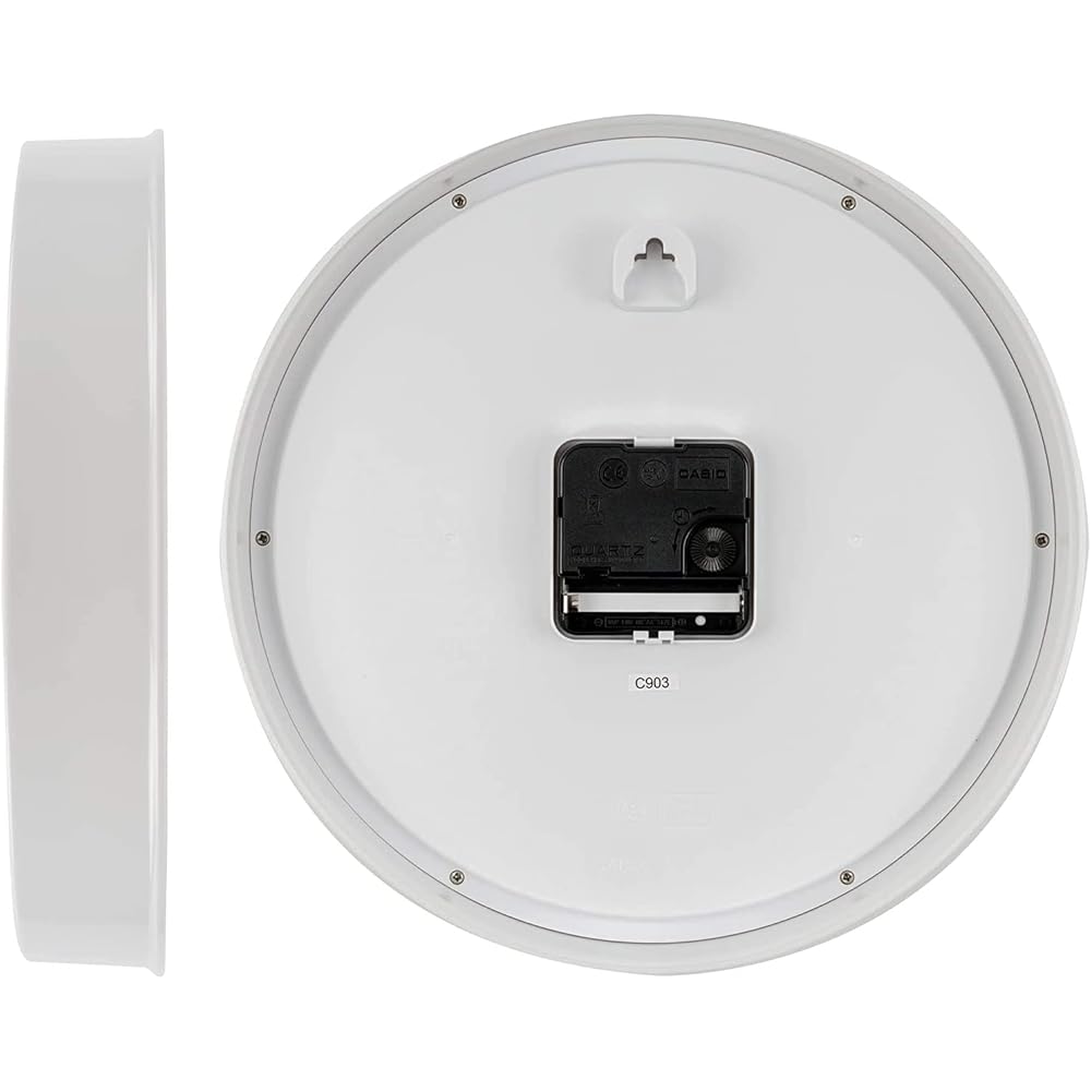 Casio Wall Clock, White, Analog, Standard, Step Second Hand, Simple, IQ-24-7JF
