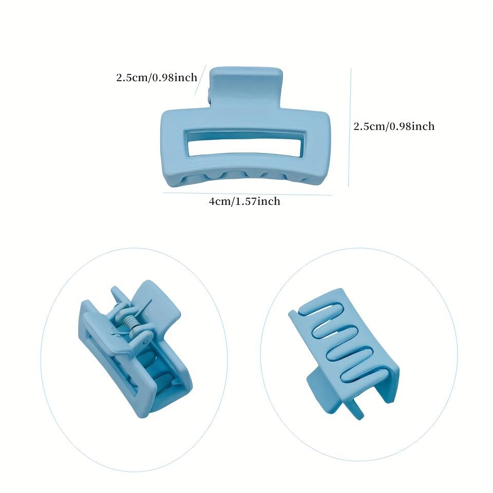 6-piece Macaron Rectangular Small Claw Clip Matte Frosted Plastic Small Claw Clip Bangs Broken Hair Clip Cute Macaron Sweet Claw