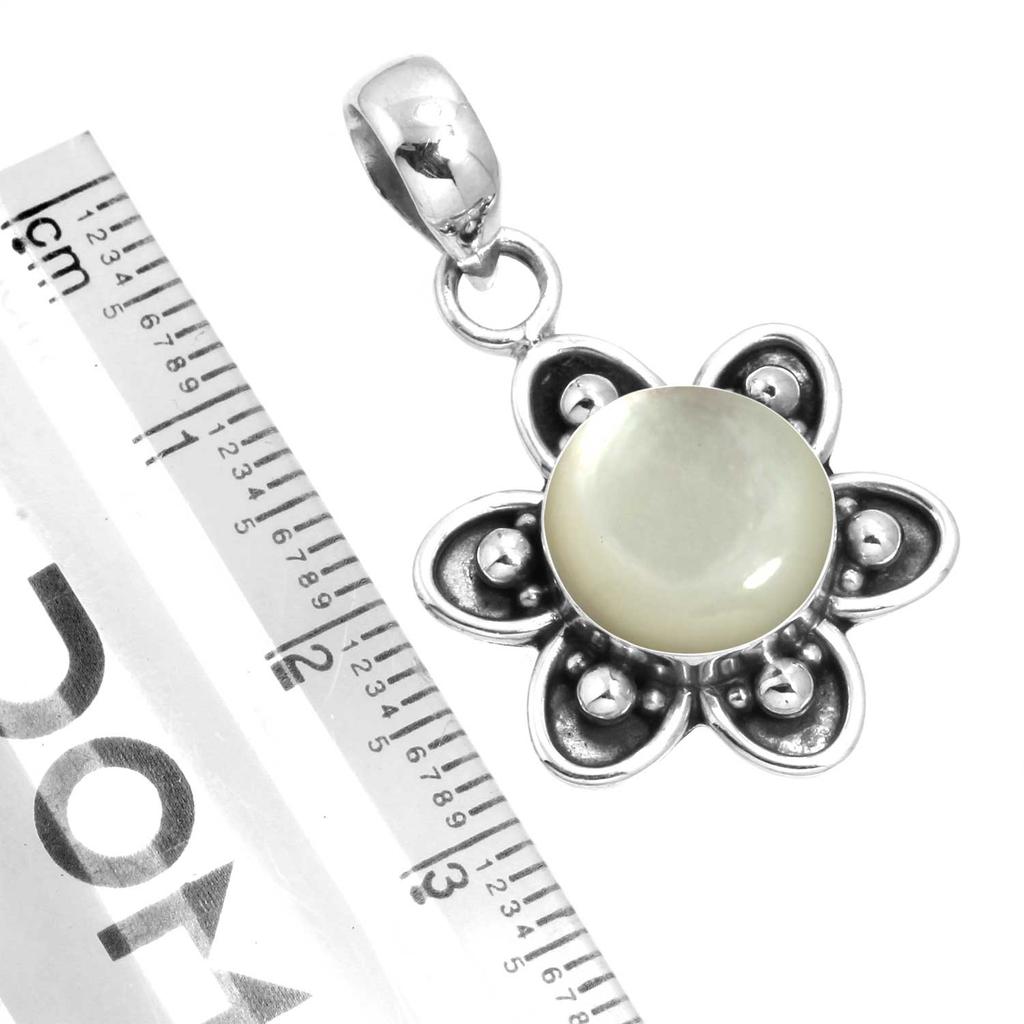 925 Sterling Silver Pendant Women Gemstone Handmade Jewelry Wedding Gift Blue Green Purple Copper Turquoise Pearl Lapis Mother Of Pearl Fashion