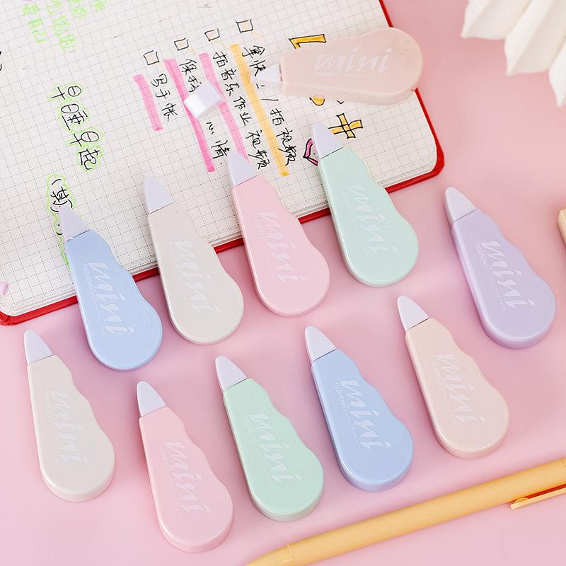 6Pcs/set Cute Macaron Color Correction Tape,Instant Corrections White Correction Tape for School, Office, Crafting Supplies