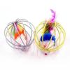 1 Pcs Interactive Cat Teasing Toys Simulation Of Mice In Wire Cages Mini Cat Toys Balls Pet Novel Spherical Cat Toy Wholesale