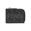 Monogram Logo FF Pattern Zipper Card Holder Men Card Holder Black Gray 7M0341-AJJ8-F0TUH