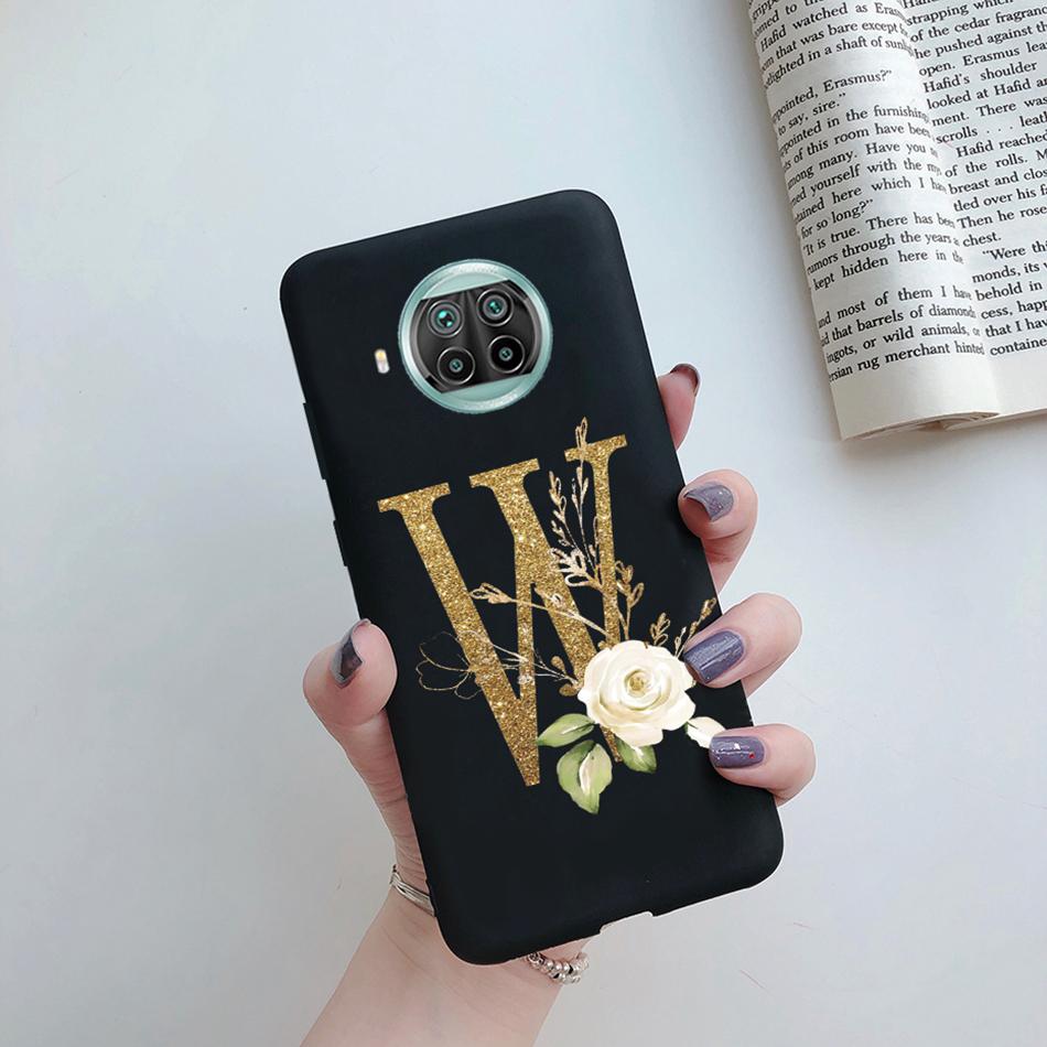 For Xiaomi Mi 10T Lite 5G Back Cover Flower Alphabet Letter Candy Soft Phone Case For Xiomi Mi10t Lite Mi 10 T Lite 10tlite Case