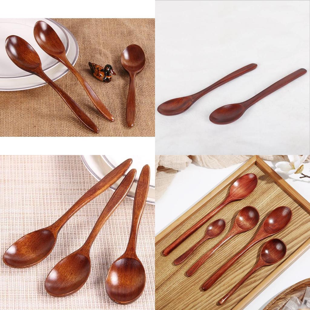 Exquisite Vintage Wooden Spoon Bamboo Kitchen Utensil Tool Ideal For Soup And Catering