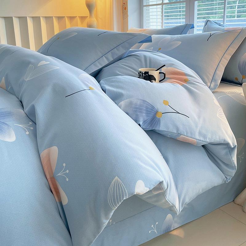 Cotton Brushed Twin Duvet Cover & Pillowcase Set for Dorms