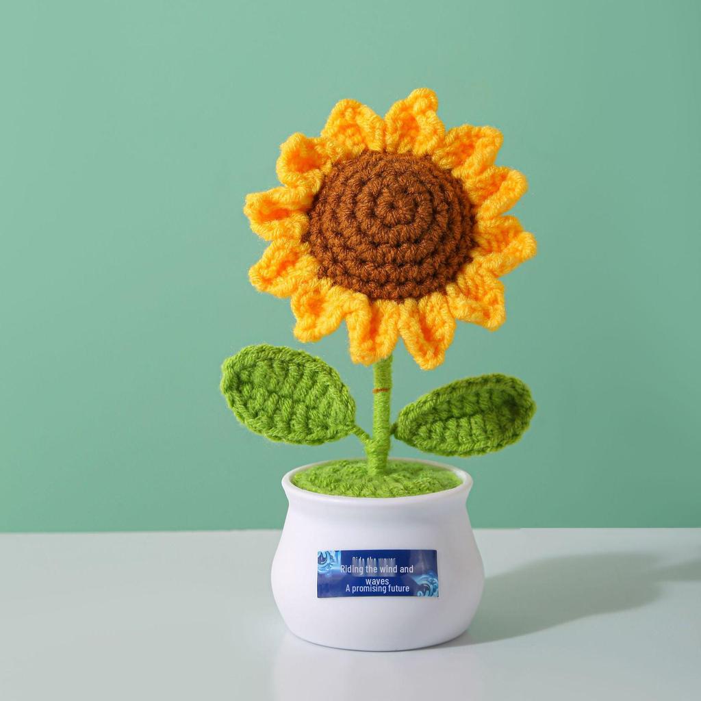 Sunflower Handmade Crochet Bouquet - Teacher's Day or Birthday Gift