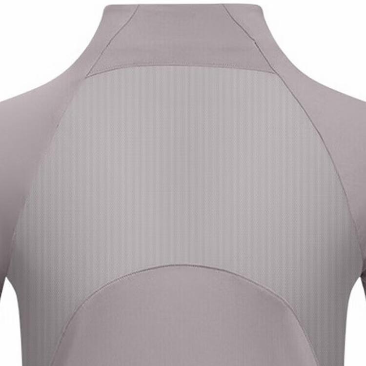 Under Armour Vanish Elite Rush Short Sleeve Fashion Breathable Stand Collar Slim Jacket Women Jacket Dawn-Gray Pink 1389873-009