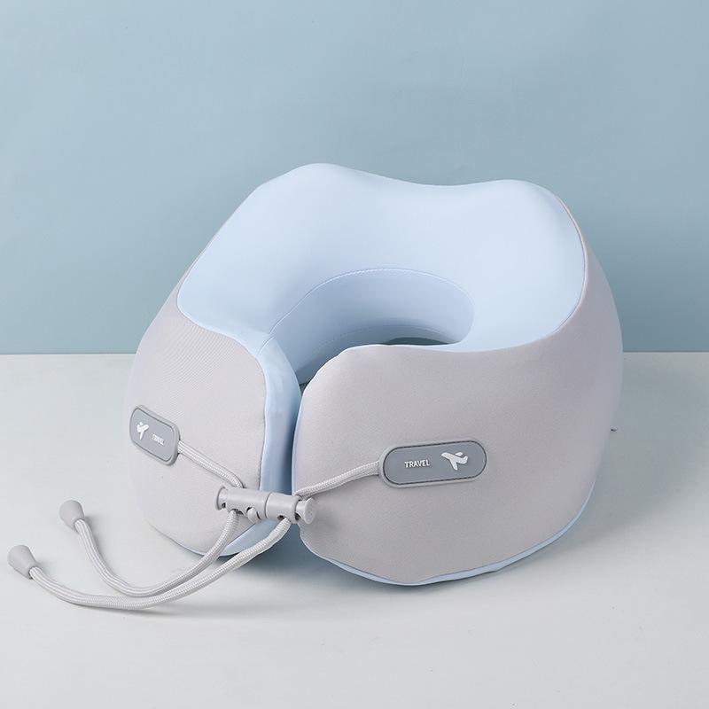 Memory Foam Travel Pillow Slow Rebound U-shaped Neck Pillow светло-серый