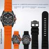 Hochwertiges Gummi-Uhrenarmband 24 mm Herren Schwarz Orange Blau Für Luminox Silikonband 3749/3141 Uhrenarmband
