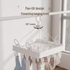 Windproof Multifunctional Clothes Drying Rack with Clips for Socks and Underwear