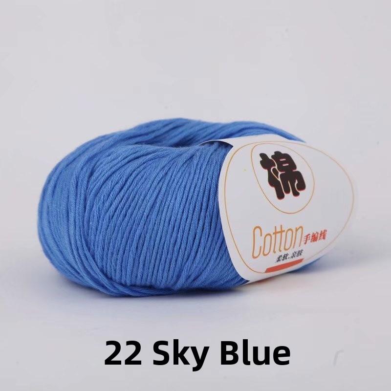 4-Ply Hand Knitted Cotton Yarn for Baby Milk Cotton DIY Wool Ball Children Sweater Fabric Cotton Tead Baby Knitting Yarn