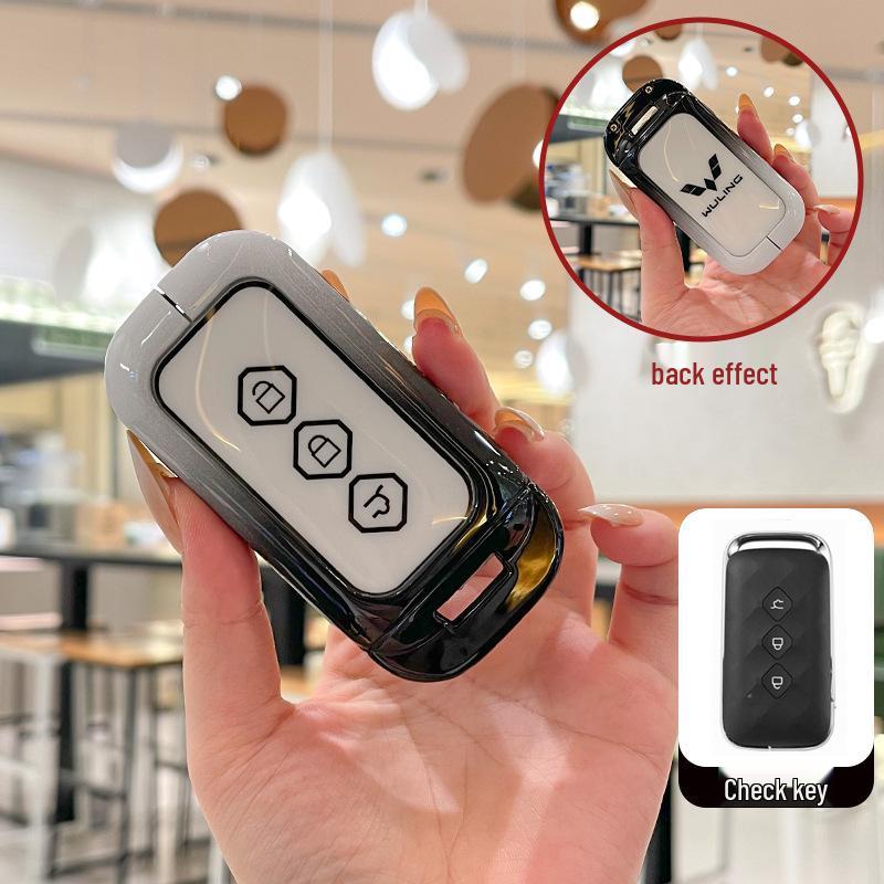 Cloud Metal Shell Key Cover for Wuling Xingguang S, Xingchen, Xingchi Plus, Jiachen, 5x, New S2024 Models