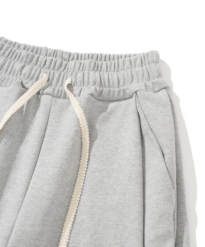 KNITTED Bermuda Training Half Pants Melange Grey