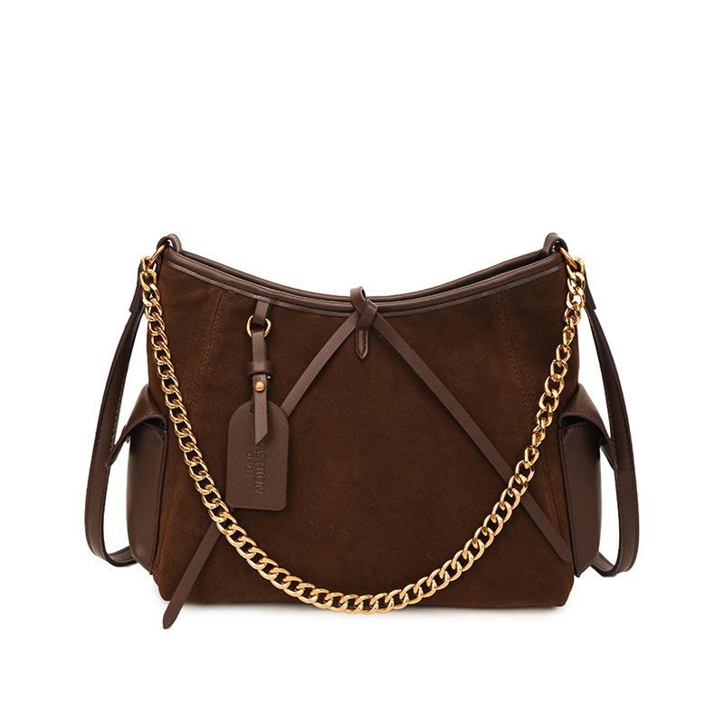 Niche Korean New Women's Bag Autumn and Winter Versatile Matte Leather Fashion Single Shoulder Underarm Simple Retro Bucket Bag