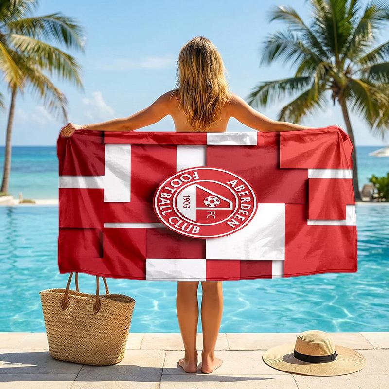 Aberdeen FC print Quick Dry Beach Towel Microfiber Absorbent Portable Travel Swimming Towel