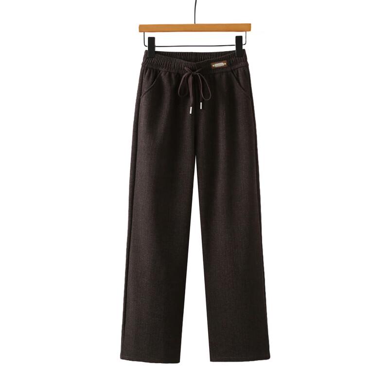Yalu Women's Casual High-Waist Straight-Leg Pants