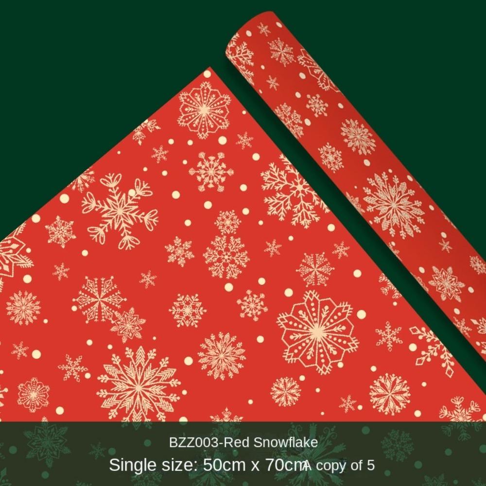 5PCS DIY Christmas Gift Wrapping Paper 50*70cm DIY Gift Paper Charmful Craft Paper Roll  Christmas