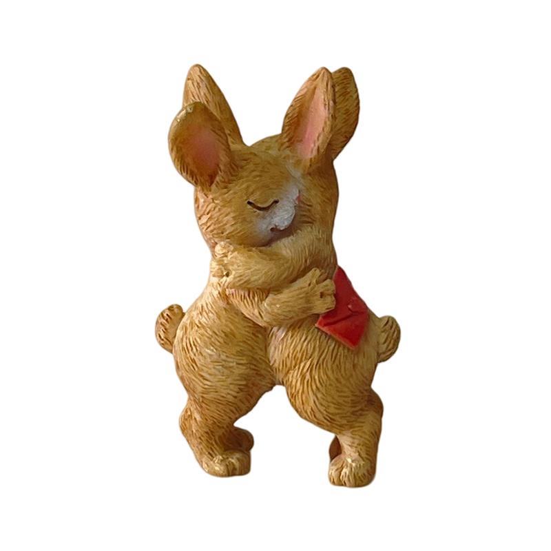 1PCS The Bunny Standing Rabbit Outdoor Garden Statue Turtle Hedgehog Statue Full Color Finish Small Animals Decorations