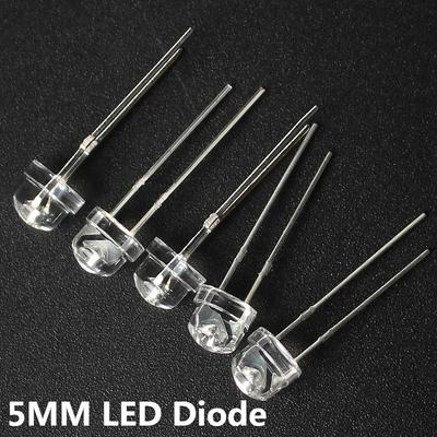 100ks 5mm LED dioda Rozmanitá sada Super jasné světlo emitující diodové žárovky F5 slaměný klobouk LED 20ks každé barvy