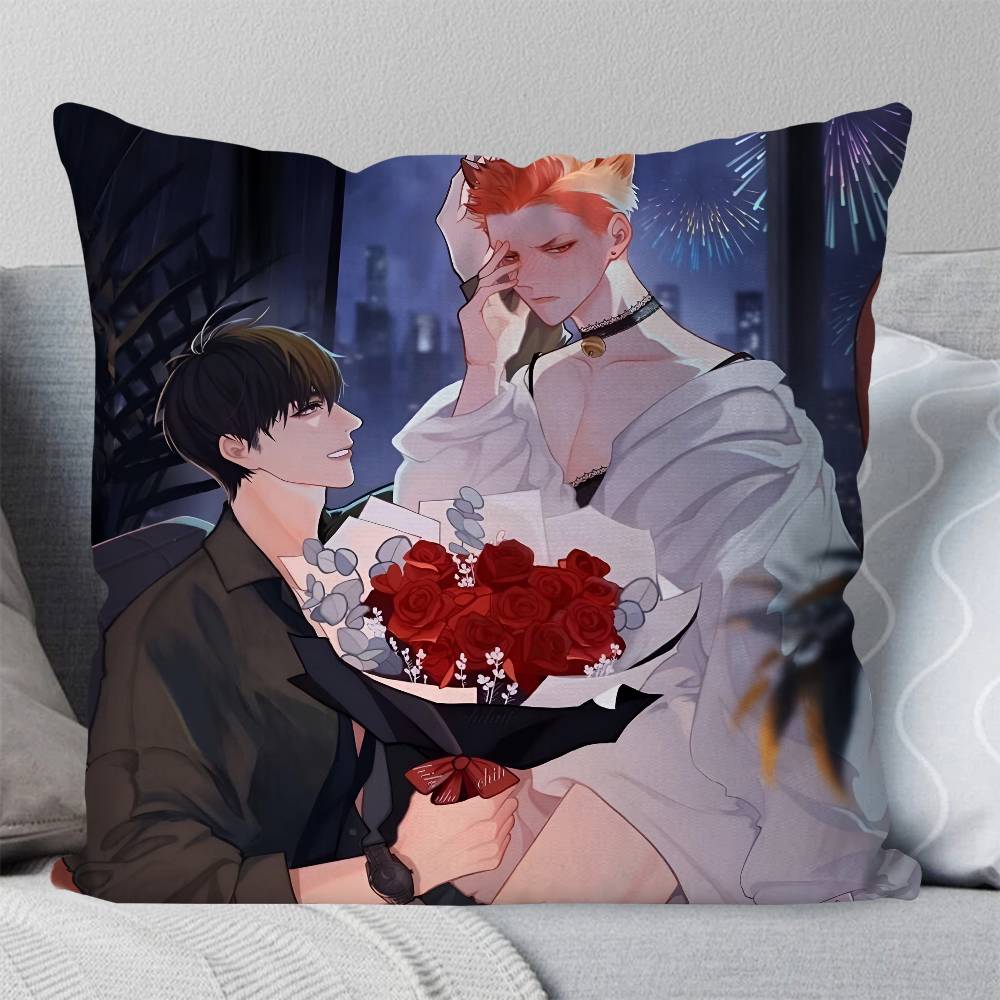 19 Days Anime Pillow Case Square Pillow Bedroom Sofa Leisure Comfort Cushion Car Living Room Home Decoration
