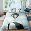 Hot Air Balloon Duvet Cover Set Romantic Balloon Bedding Set Extreme Sports Games Comforter Cover Romantic Trip Twin Quilt Cover