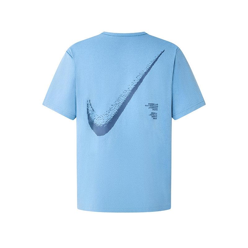 Nike Back Logo Large Swoosh Print Breathable Round Neck Short Sleeve T-Shirt Men Tops IF2198-486