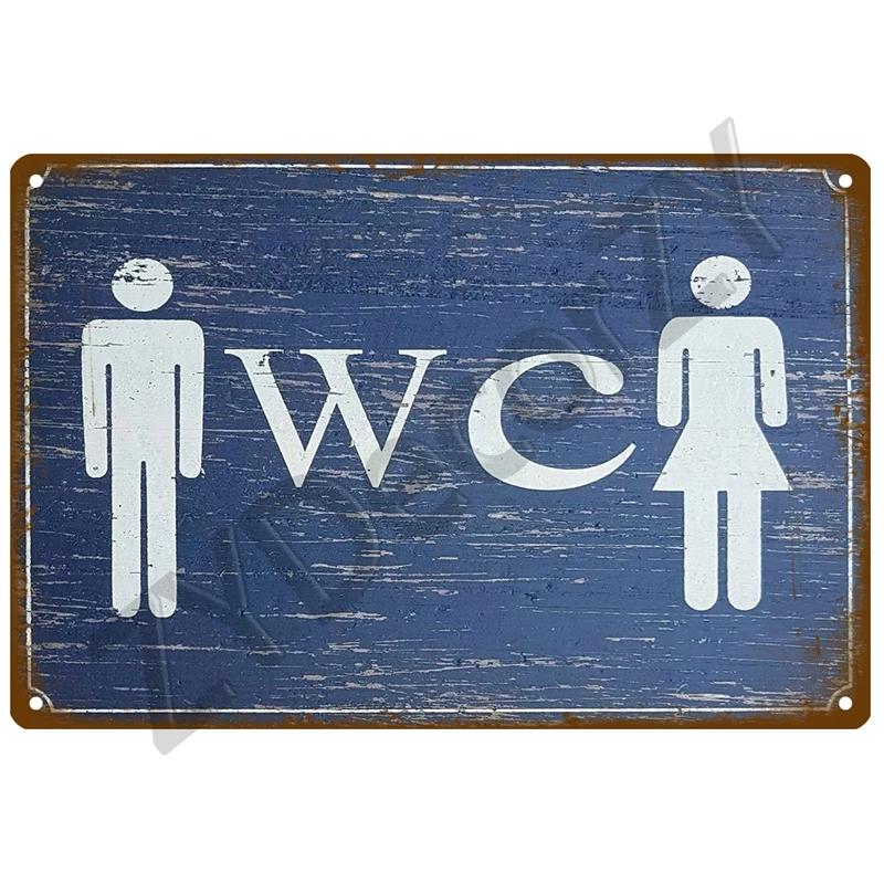 Muž, žena, vtipné WC cedule kovový plakát, toaletní deska plechová plaketa KTV bar BBQ obchod koupelna nástěnná dekorace domácí vintage foto hospoda
