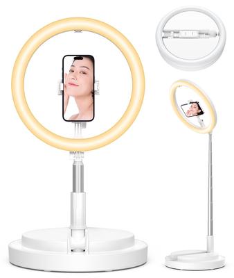Sunnila LED Ring Light, Foldable, Integrated Design [Upgraded Version] Sunnila Tabletop/Ground Use Ring Light for Photography, Selfies, Streaming, Ove