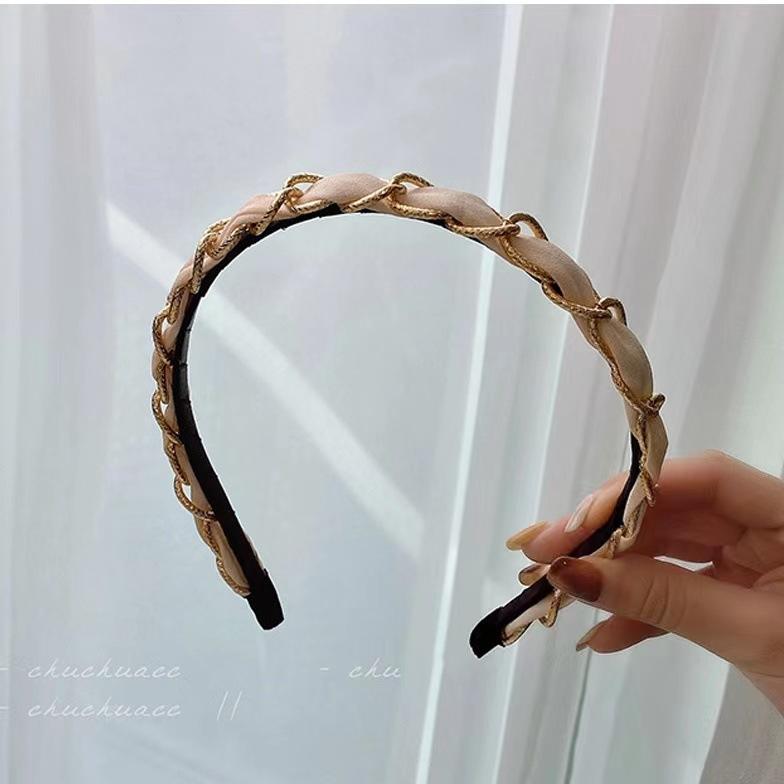 

Бархатный обруч для волос в стиле ретро, ​​элегантный французский обруч на голову, головной убор с широкими полями, простая заколка для девочек, все в тон 1.5cm