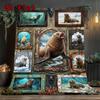Seal Portrait Gallery 2D Flat Pattern Flannel Blanket, High Quality All Seasons, Home Decor, Warmth and Comfort, Perfect for Christmas Gifts.