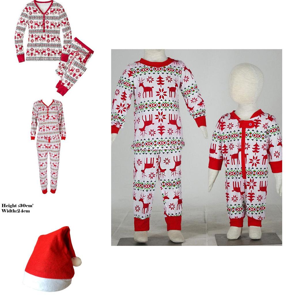 Cozy And Stylish Christmas Family Pajamas Set With Adorable Deer Print For All Ages