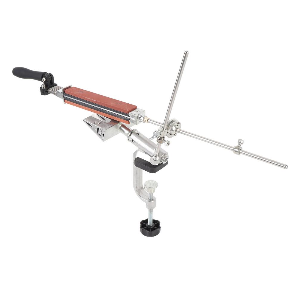 Fixed Angle Sharpener Kit 360 Degree Flip Design Adjustable Clamp 10 White Corundum Whetstones Chef Sharpening System