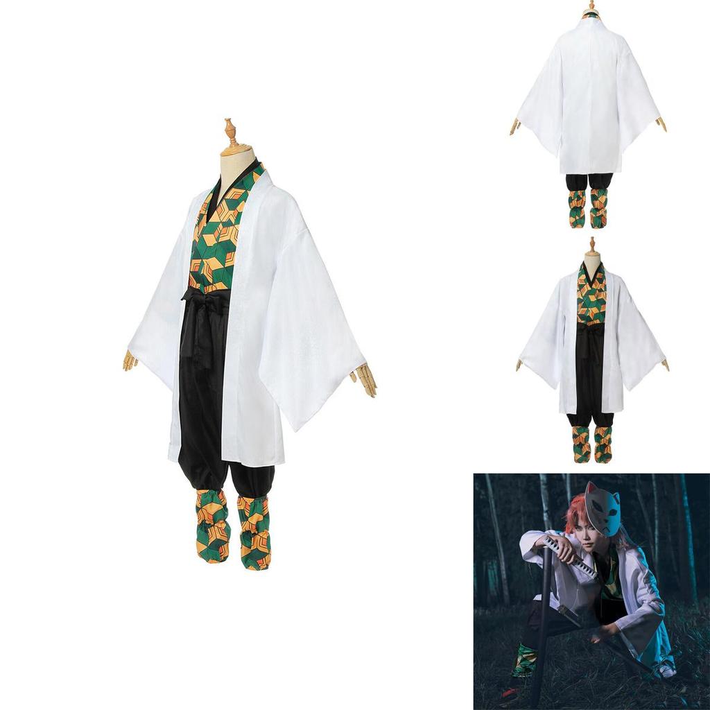 Premium Demon Slayer Kimetsu No Yaiba Sabito Cosplay Costume Stylish Breathable Kimono Outfit