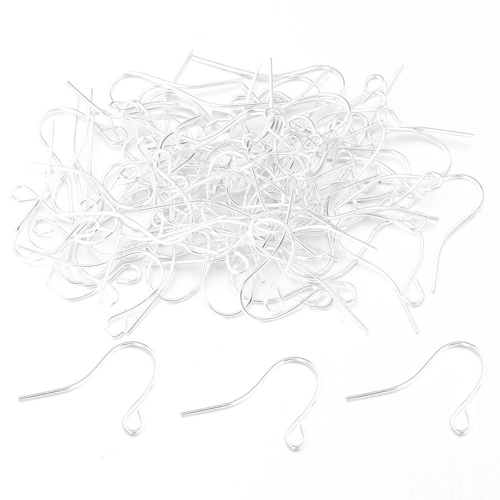 50-200Pcs Stainless Steel Earrings Clasps Hooks Hypoallergenic Ear Hook Earring Fish Hooks For Handmade Jewelry Earwire Findings