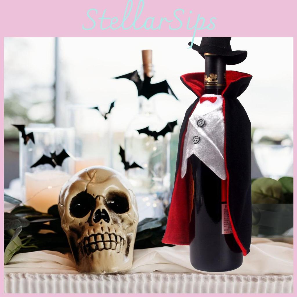 Vampire Halloween Cloak Wine Bottle Wrap Nonwoven Material Festives Gifting