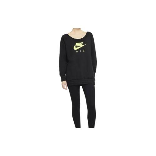 Nike Women's Casual Loose Pullover American-Style Sweatshirt Black