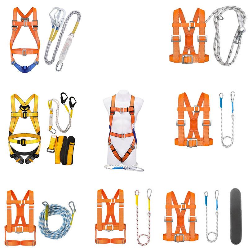 Κιτ Ασφαλείας Πτώσης με Ιμάντα Απορρόφησης Κραδασμών Ζώνη Ασφαλείας Στέγης Πλήρης Ζώνη Ασφαλείας Σώματος για Κατασκευές