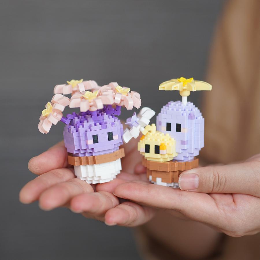 DIY Mini Potted Cactus Building Block Sets Potted Plant Garden Toys Children Assembly Toys Creative Decor