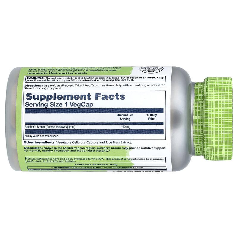 True Herbs, Butcher's Broom, 440 mg, 100 VegCaps