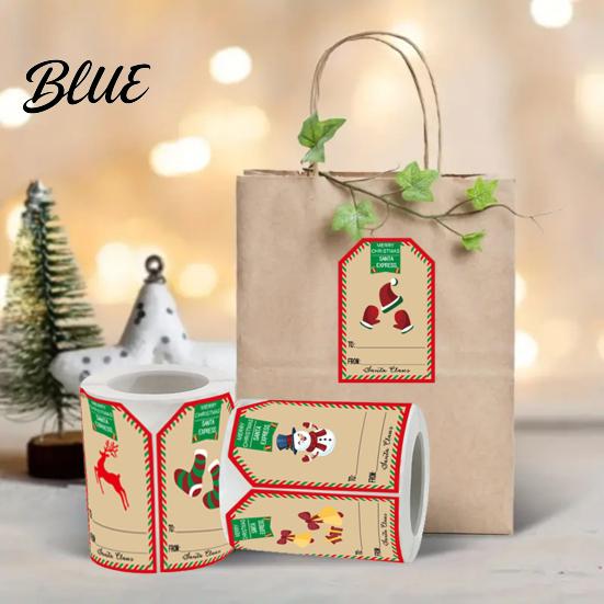 Decorative Tags for Gifts 250PCS/Roll Christmas Tags, Self Adhesive Labels with Writing Surface, Gift Seasonal Packaging Stickers Envelopes And Boxes