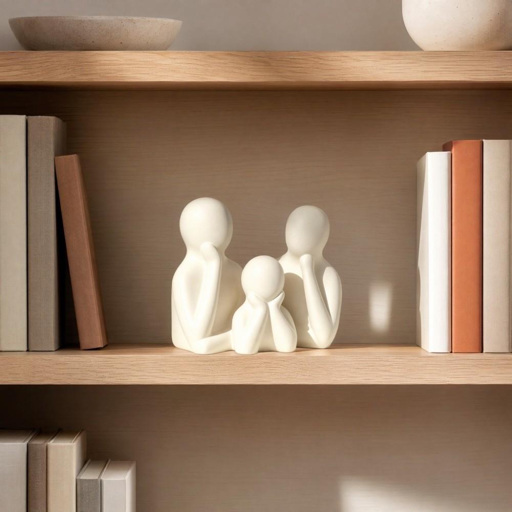 Couple Embracing Sculpture Abstract Family Sculpture Sculpture of A Family of Three Bedroom Decor